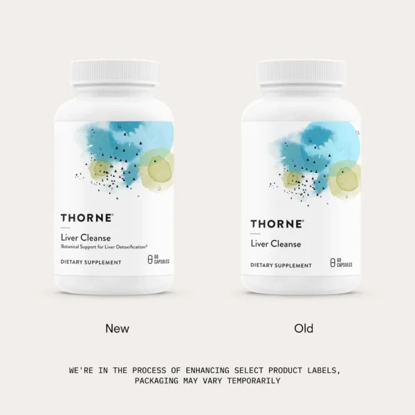 LIVER CLEANSE THORNE BERBERINA HCL + CARDO MARIANO 60 CÁPSULAS