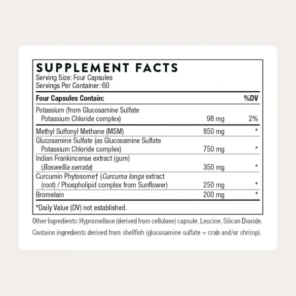 b0797j1sny_2.webp JOINT SUPPORT NUTRIENTS THORNE GLUCOSAMINA + MSM + CURCUMINA 240 CÁPSULAS