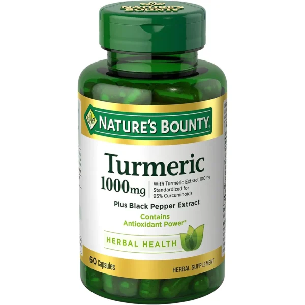 CÚRCUMA NATURE'S BOUNTY 1000 MG + BIOPERINE 5 MG 60 CÁPSULAS