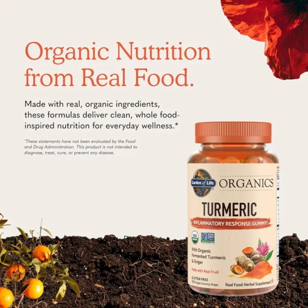 CÚRCUMA GARDEN OF LIFE ORGANICS CURCUMINA 50 MG 120 GOMITAS