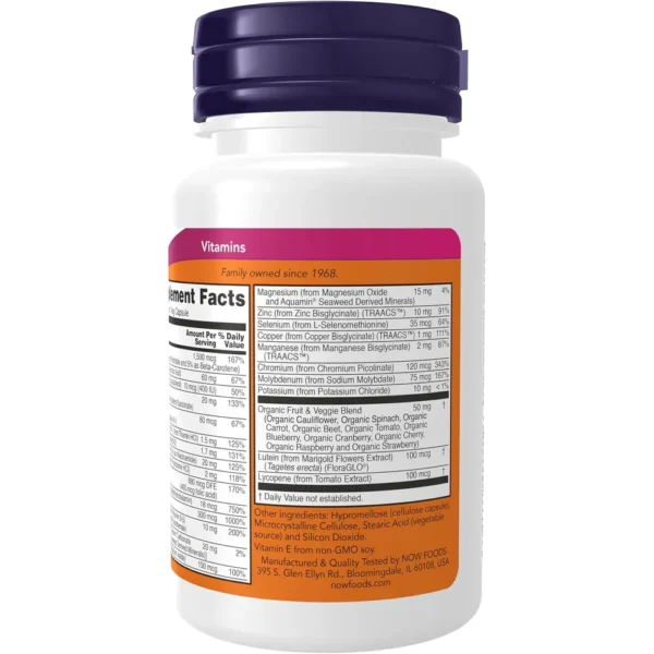 DAILY VITS NOW FOODS MULTIVITAMÍNICO 30 CÁPSULAS