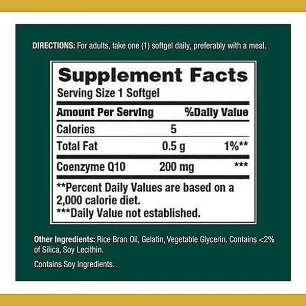COENZIMA Q10 NATURE'S BOUNTY 200 MG 80 CÁPSULAS BLANDAS | PACK 3