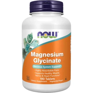 GLICINATO DE MAGNESIO NOW FOODS 100 MG 180 TABLETAS