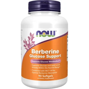 BERBERINA NOW FOODS GLUCOSE SUPPORT CON ACEITE MCT 90 CÁPSULAS BLANDAS