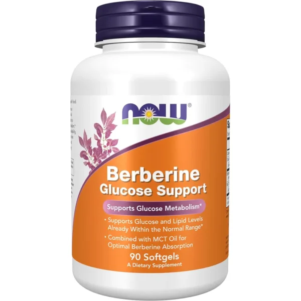 BERBERINA NOW FOODS GLUCOSE SUPPORT CON ACEITE MCT 90 CÁPSULAS BLANDAS