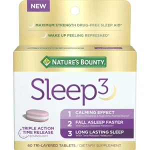 SLEEP3 MELATONINA NATURE'S BOUNTY 10 MG 60 TABLETAS TRICAPA