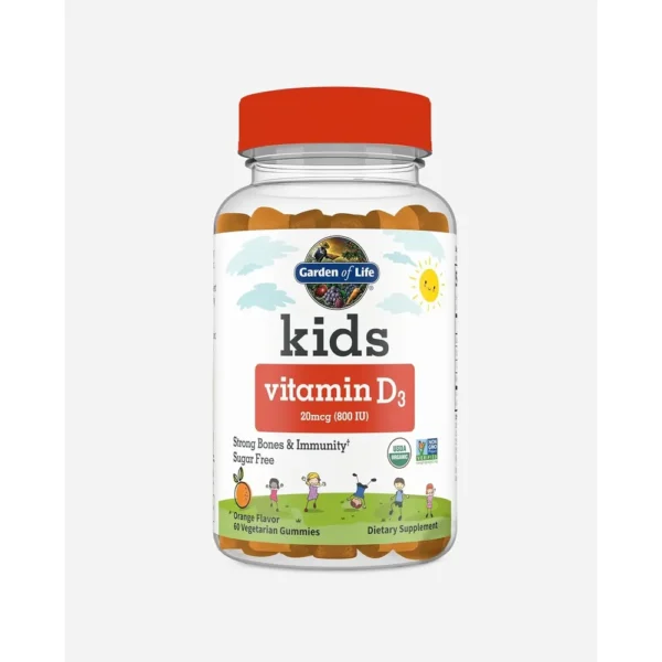 VITAMINA D3 GARDEN OF LIFE KIDS 800 UI NARANJA 60 GOMITAS