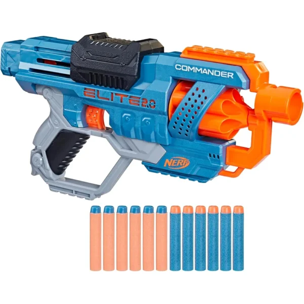 b083qzlsxs_1.webp NERF LANZADOR ELITE 2.0 COMMANDER RD-6 CON TAMBOR DE 6 DARDOS