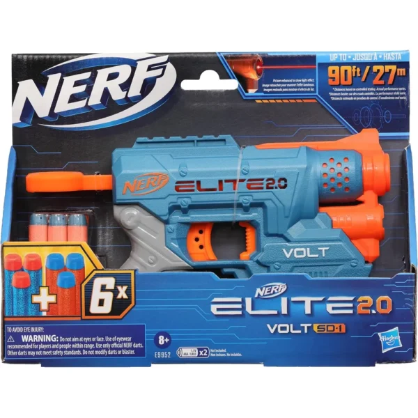 NERF LANZADOR ELITE 2.0 VOLT SD-1 CON 6 DARDOS