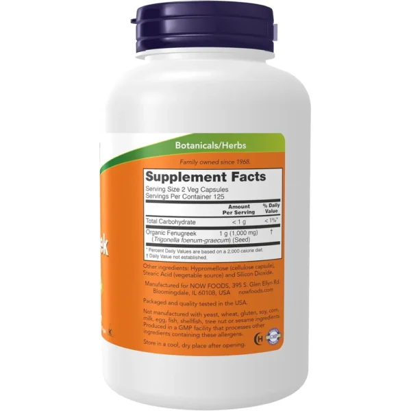 FENOGRECO NOW FOODS 500 MG 250 CÁPSULAS