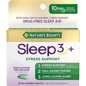 STRESS SUPPORT + MELATONINA NATURE'S BOUNTY 56 TABLETAS TRICAPA