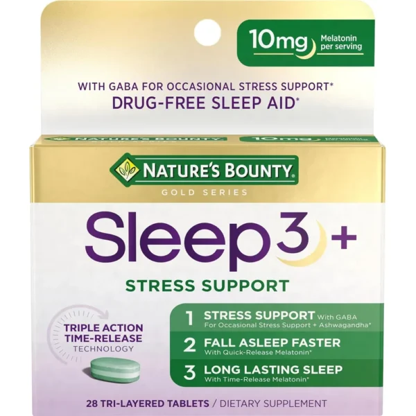 b085jdblgt_1.webp STRESS SUPPORT + MELATONINA NATURE'S BOUNTY 56 TABLETAS TRICAPA