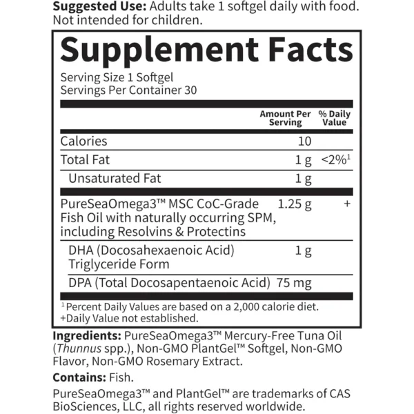 OMEGA 3 DHA GARDEN OF LIFE DR. FORMULATED 1000 MG LIMÓN 30 CÁPSULAS