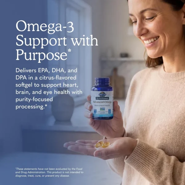 OMEGA 3 GARDEN OF LIFE DR. FORMULATED ADVANCED 1290 MG LIMÓN 60 CÁPSULAS