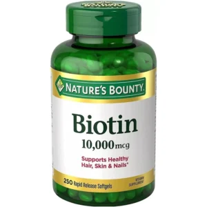 BIOTINA NATURE'S BOUNTY 10000 MCG 250 CÁPSULAS BLANDAS