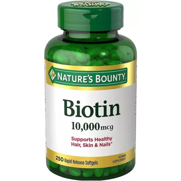 BIOTINA NATURE'S BOUNTY 10000 MCG 250 CÁPSULAS BLANDAS