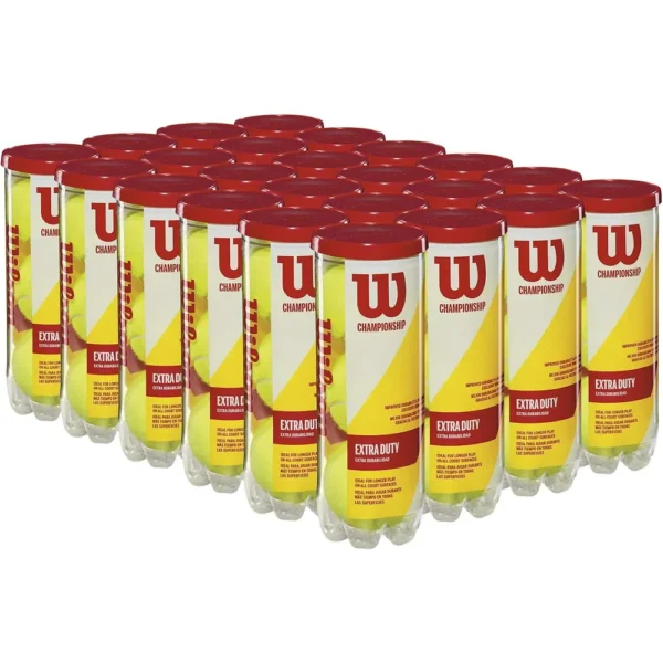 24 PACK PELOTA DE TENNIS WILSON CHAMPIONSHIP 3 UND C/U