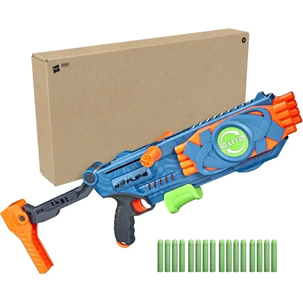NERF LANZADOR ELITE 2.0 FLIPSHOTS FLIP-16 CON 16 DARDOS