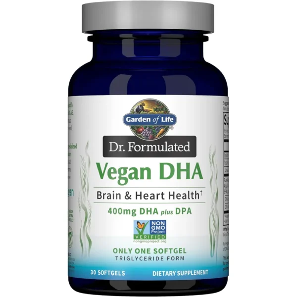 OMEGA 3 DHA VEGANO GARDEN OF LIFE DR. FORMULATED 400 MG + DPA 90 MG 30 CÁPSULAS