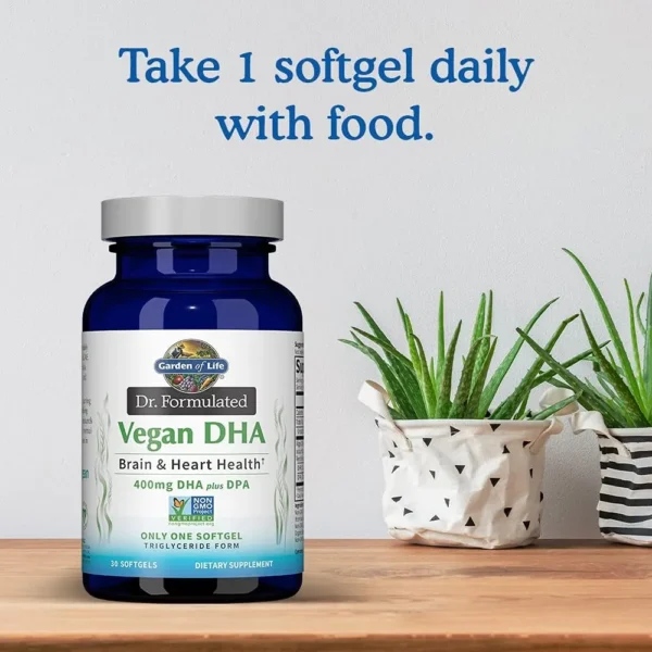 OMEGA 3 DHA VEGANO GARDEN OF LIFE DR. FORMULATED 400 MG + DPA 90 MG 30 CÁPSULAS