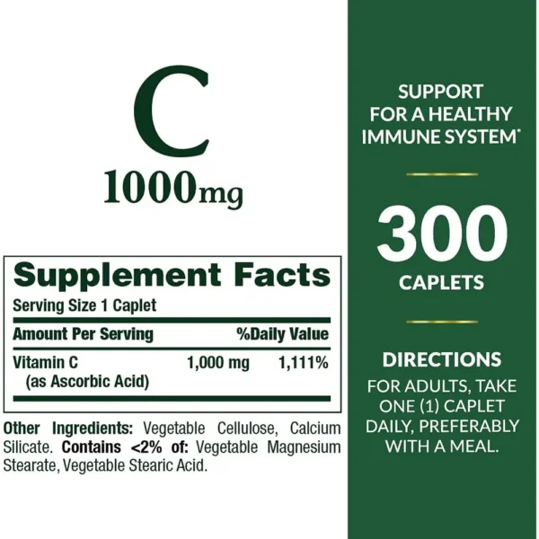 VITAMINA C NATURE'S BOUNTY 1000 MG 300 TABLETAS