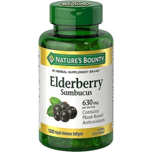 b08ys8tm62_1.webp SAÚCO SAMBUCUS NATURE'S BOUNTY 630 MG 120 CÁPSULAS BLANDAS