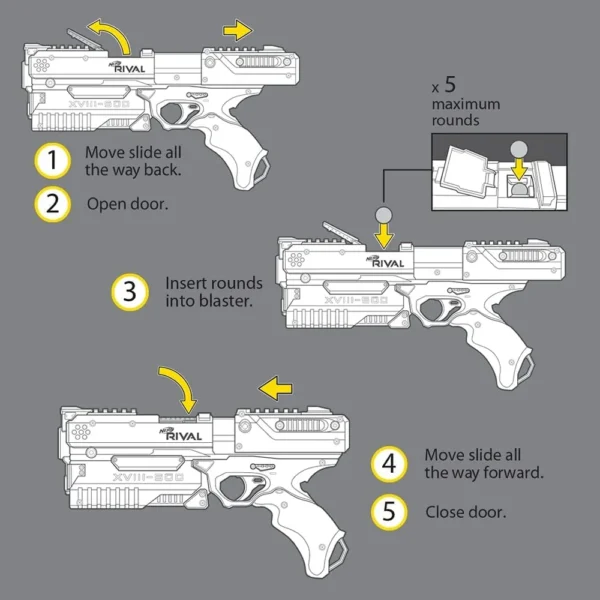 NERF LANZADOR RIVAL KRONOS XVIII-500 BLANCO