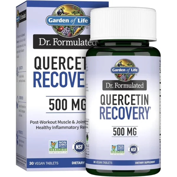 QUERCETINA GARDEN OF LIFE DR. FORMULATED RECOVERY 500 MG + ZINC 11 MG 30 TABLETAS