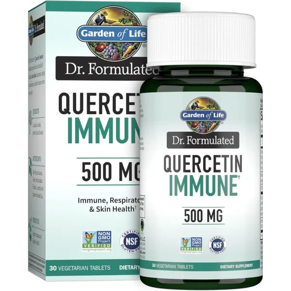 QUERCETINA GARDEN OF LIFE DR. FORMULATED IMMUNE 500 MG + VITAMINA C + D3 30 TABLETAS