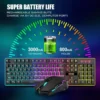 COMBO GAMER REDTHUNDER K10 TECLADO + MOUSE INALÁMBRICO 3200 DPI LED | NEGRO