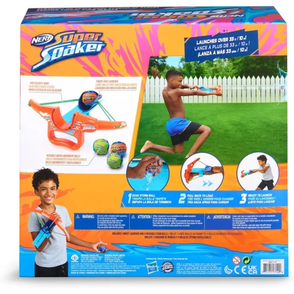 b09cwryxt7_3.webp NERF LANZADOR SUPER SOAKER WRIST ROCKET CON 4 BOLAS REUTILIZABLES