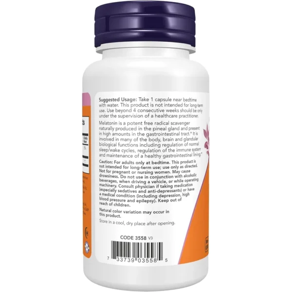MELATONINA NOW FOODS 20 MG 90 CÁPSULAS
