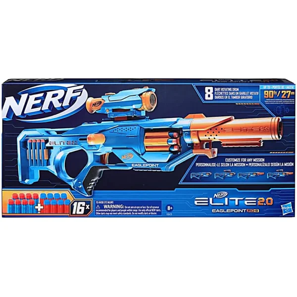 NERF LANZADOR ELITE 2.0 EAGLEPOINT RD-8 CON 16 DARDOS