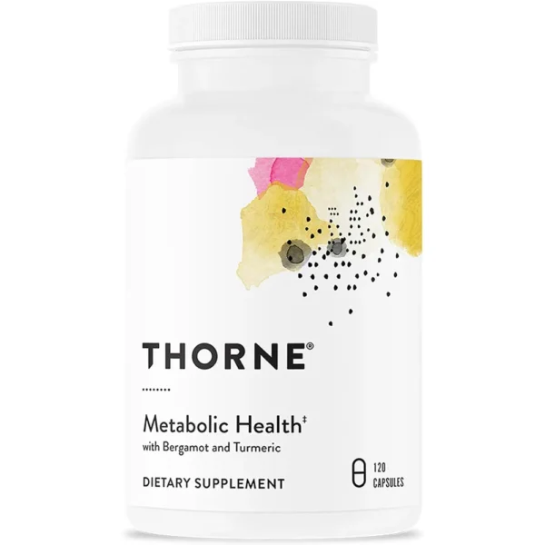 METABOLIC HEALTH THORNE BERGAMOTA + CURCUMINA PHYTOSOME 120 CÁPSULAS