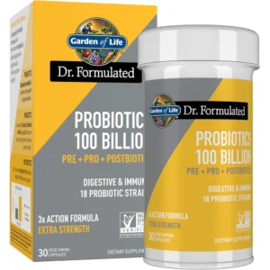 PROBIÓTICO GARDEN OF LIFE DR. FORMULATED 100 BILLONES 18 CEPAS 30 CÁPSULAS
