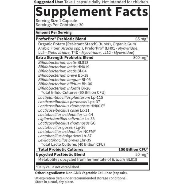 PROBIÓTICO GARDEN OF LIFE DR. FORMULATED 100 BILLONES 18 CEPAS 30 CÁPSULAS