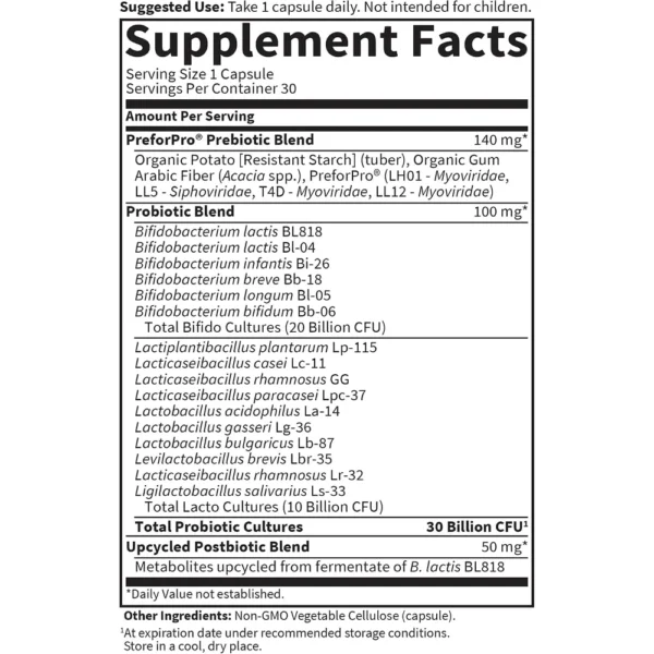 PROBIÓTICO GARDEN OF LIFE DR. FORMULATED ONCE DAILY 30 BILLONES 16 CEPAS 30 CÁPSULAS