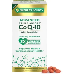 COENZIMA Q10 ADVANCED TRIPLE ABSORB NATURE'S BOUNTY 100 MG 90 CÁPSULAS BLANDAS