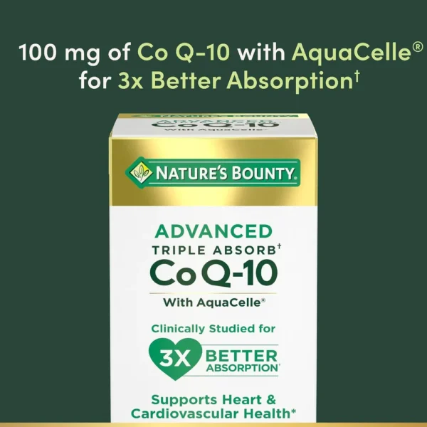 COENZIMA Q10 ADVANCED TRIPLE ABSORB NATURE'S BOUNTY 100 MG 90 CÁPSULAS BLANDAS