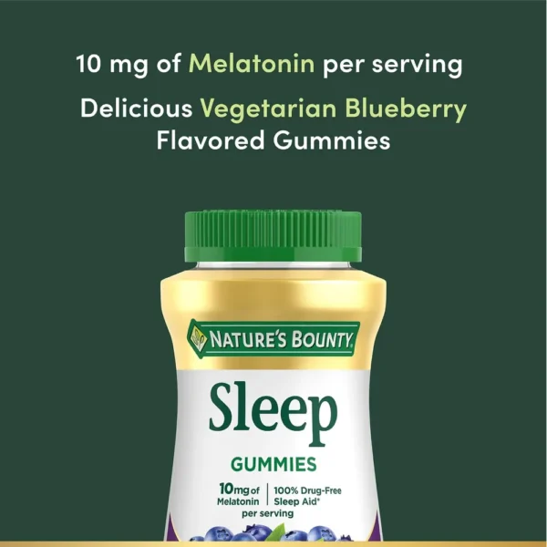 b09srt7nbv_3.webp MELATONINA NATURE'S BOUNTY 10 MG ARÁNDANO 140 GOMITAS
