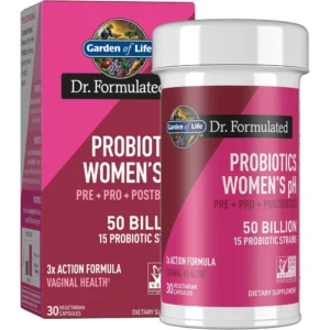 PROBIÓTICO GARDEN OF LIFE DR. FORMULATED WOMEN'S PH 50 BILLONES 15 CEPAS 30 CÁPSULAS