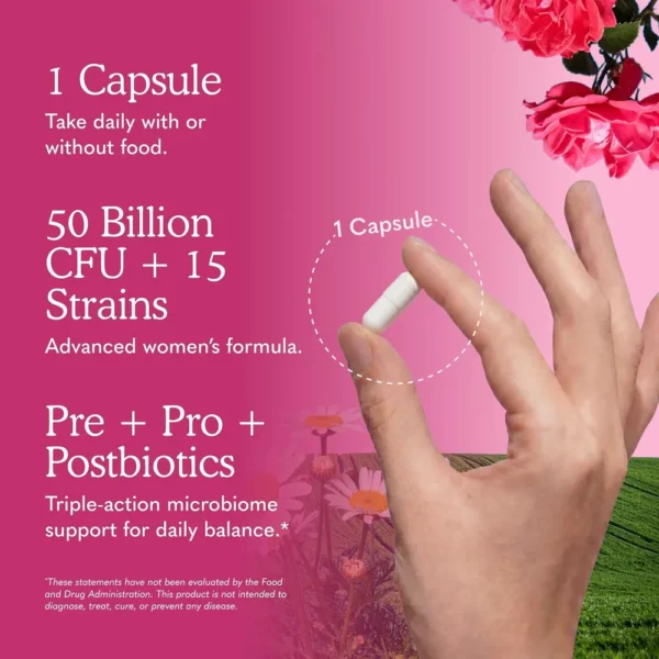 PROBIÓTICO GARDEN OF LIFE DR. FORMULATED WOMEN'S PH 50 BILLONES 15 CEPAS 30 CÁPSULAS