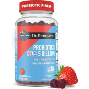 PROBIÓTICO GARDEN OF LIFE KIDS 5 BILLONES FRESA 60 GOMITAS