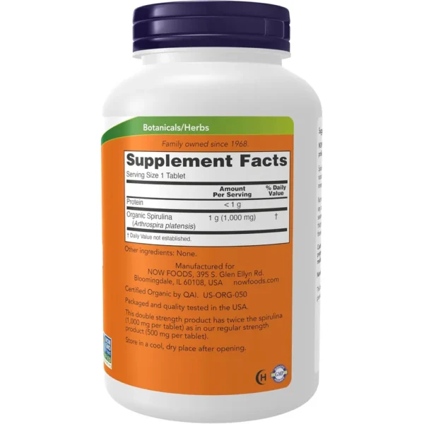b0b195my9h_2.webp ESPIRULINA ORGÁNICA NOW FOODS 1000 MG 240 TABLETAS
