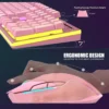 COMBO GAMER REDTHUNDER K10 TECLADO + MOUSE INALÁMBRICO 3200 DPI LED | ROSADO