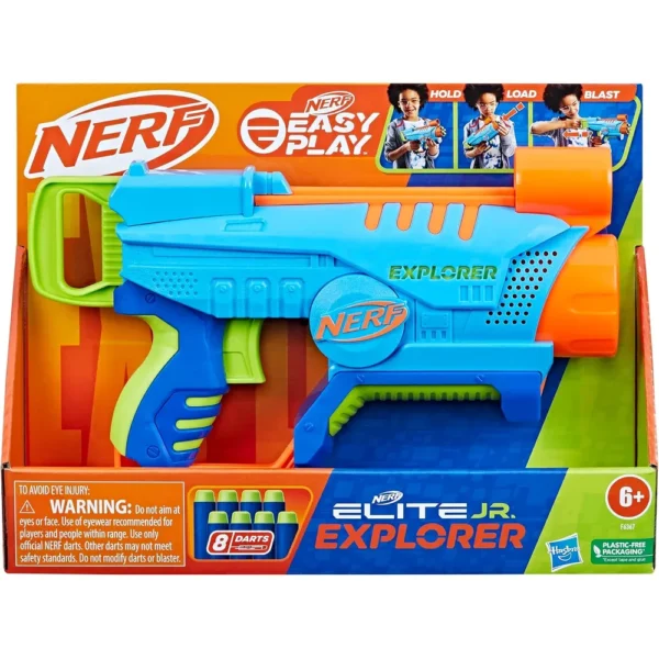 NERF LANZADOR ELITE JUNIOR EXPLORER CON 8 DARDOS