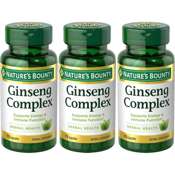 COMPLEJO DE GINSENG NATURE'S BOUNTY 75 CÁPSULAS | PACK 3