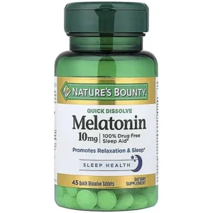MELATONINA QUICK DISSOLVE NATURE'S BOUNTY 10 MG 45 TABLETAS | PACK 5