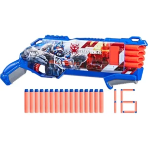 NERF LANZADOR TRANSFORMERS OPTIMUS PRIMAL CON 16 DARDOS
