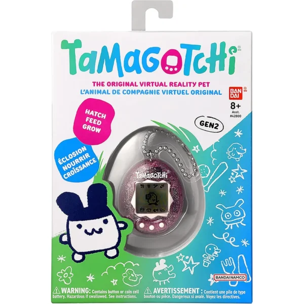 TAMAGOTCHI ORIGINAL PURPURINA ROSA LOGO ACTUALIZADO
